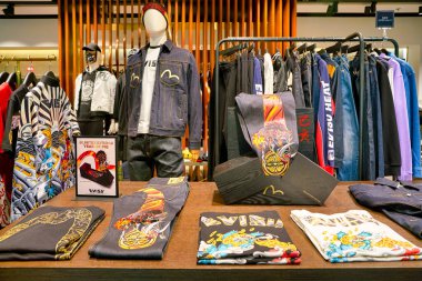 HONG KONG, CHINA - CIRCA JANUARY, 2019: interior shot of Evisu store in Elements shopping mall