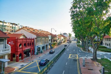 SINGAPORE - CIRCA APRIL, 2019: view of a street located in Singapore.