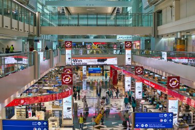 DUBAI, UAE - CIRCA JANUARY 2019: interior shot of Dubai International Airport.