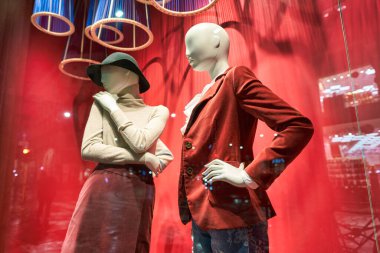 MILAN, ITALY - CIRCA NOVEMBER, 2017: display window at United Colors of Benetton store in Milan.