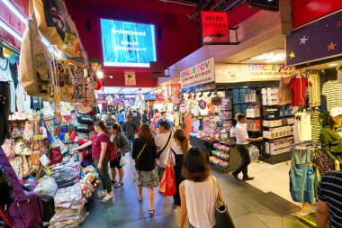 SINGAPORE - CIRCA APRIL, 2019: goods on display at a market in Singapore.