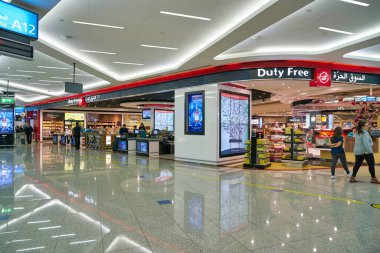 DUBAI, UAE - CIRCA JANUARY 2019: interior shot of Dubai International Airport.