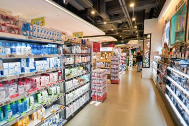 HONG KONG, CHINA - CIRCA JANUARY, 2019: interior shot of a store in Hong Kong.