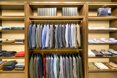 HONG KONG, CHINA - CIRCA JANUARY, 2019: interior shot of Dunhill store in Hong Kong. Alfred Dunhill Limited is a British luxury goods brand, specialising in menswear, leather goods, and accessories.