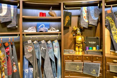 HONG KONG, CHINA - CIRCA JANUARY, 2019: interior shot of Evisu store in Elements shopping mall