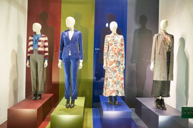 MILAN, ITALY - CIRCA NOVEMBER, 2017: display window at United Colors of Benetton store in Milan.