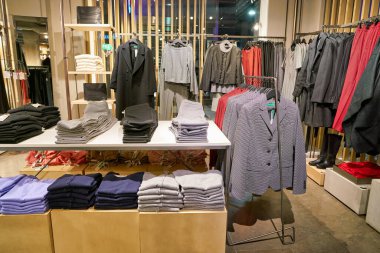 MILAN, ITALY - CIRCA NOVEMBER, 2017: interior shot of United Colors of Benetton store in Milan.