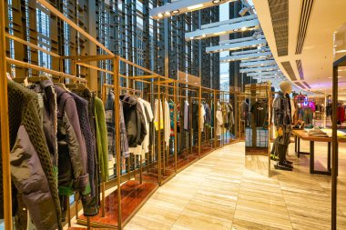 HONG KONG, CHINA - JANUARY 22, 2019: interior shot of Lane Crawford in Hong Kong. Lane Crawford is a retail company with speciality stores selling luxury goods in Hong Kong and Mainland China.