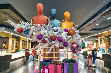 DUBAI, UAE - CIRCA JANUARY 2019: interior shot of Dubai International Airport.