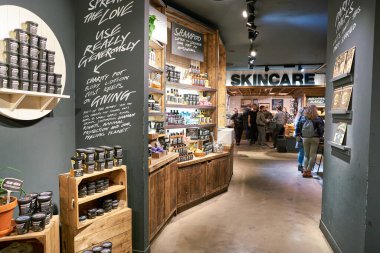 MILAN, ITALY - CIRCA NOVEMBER, 2017: interior shot of Lush store in Milan.