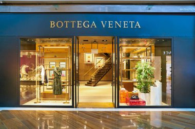 SINGAPORE - CIRCA APRIL, 2019: entrance to Bottega Veneta store in The Shoppes at Marina Bay Sands.