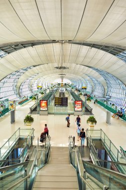 BANGKOK, THAILAND - CIRCA JUNE, 2015: interior shot of Suvarnabhumi Airport.