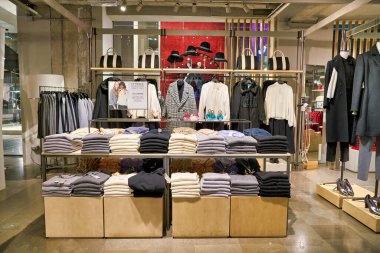 MILAN, ITALY - CIRCA NOVEMBER, 2017: interior shot of United Colors of Benetton store in Milan.