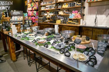 MILAN, ITALY - CIRCA NOVEMBER, 2017: interior shot of Lush store in Milan.