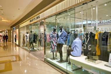 HONG KONG, CHINA - CIRCA JANUARY, 2019: entrance to Maryling store in Elements shopping mall.