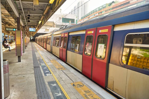 Hong Kong China Circa Janeiro 2019 Trem Mtr Sha Tin — Fotografia de Stock