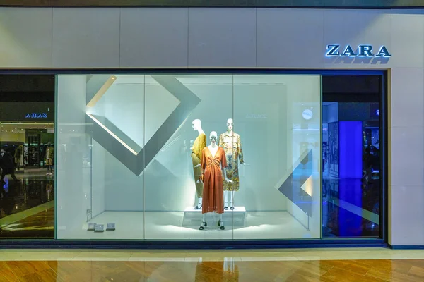 Singapur Circa Abril 2019 Escaparate Tienda Zara Las Tiendas Marina — Foto de Stock