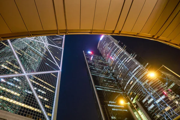 Hong Kong China Circa January 2019 Lav Vinkel Skyskrapere Hongkong – stockfoto