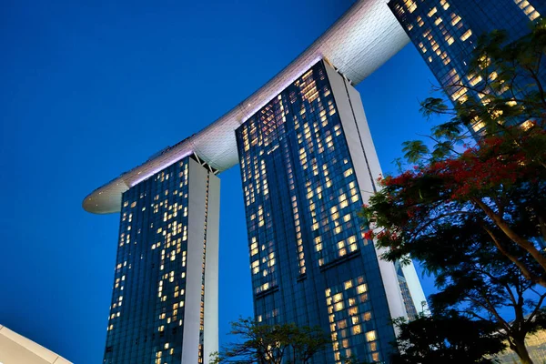 Singapore Circa April 2019 View Marina Bay Sands Hotel Three — 图库照片