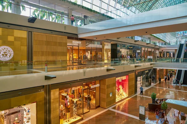 Singapur Circa Abril 2019 Plano Interior Shoppes Marina Bay Sands — Foto de Stock