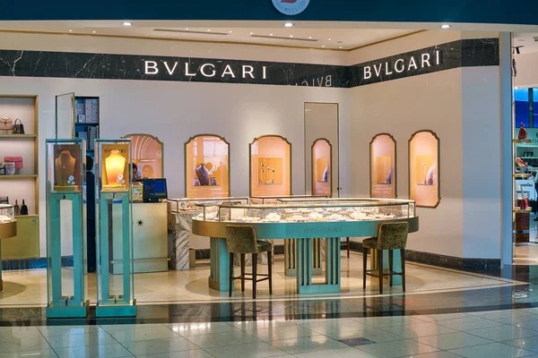 Dubai Emirados Árabes Unidos Circa Janeiro 2019 Produtos Bvlgari Exibição — Fotografia de Stock