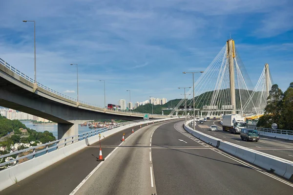 Hong Kong Cina Giugno 2015 Ponte Ting Kau Visto Dalla — Foto Stock