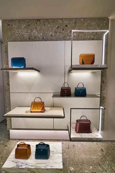 Hong Kong China January 2019 Bags Display Valextra Store Ifc — ストック写真