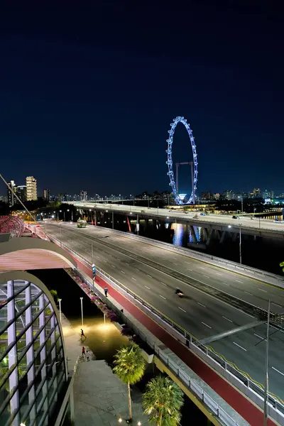 Singapore Circa April 2019 Singapore Urban Landscape Night — Stock Photo, Image