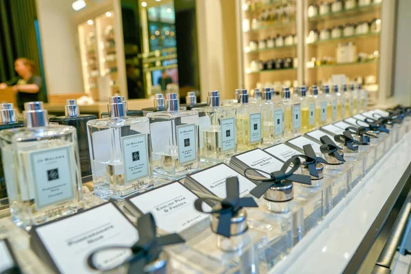 Singapore Circa April 2019 Perfumes Exposição Loja Malone London Nas — Fotografia de Stock