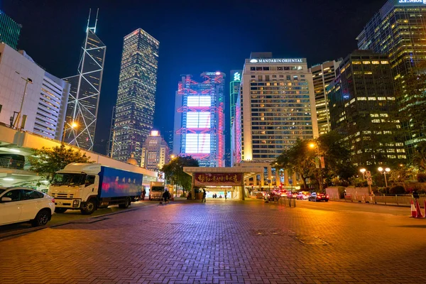 Hong Kong Čína Circa Leden 2019 Pohled Ulici Hong Kong — Stock fotografie