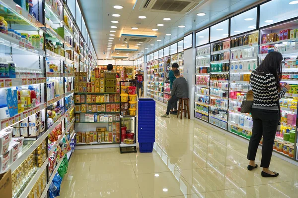 Hong Kong China Circa Enero 2019 Plano Interior Una Tienda — Foto de Stock