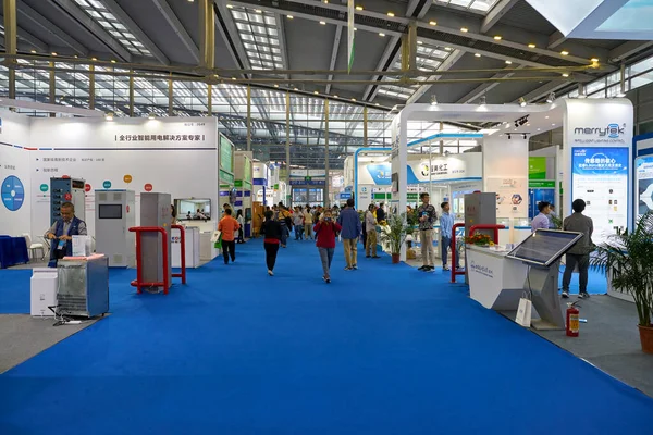 SHENZHEN, CHINA - CIRCA NOVEMBER, 2019: interior shot of China Hi-Tech Fair 2019 at Shenzhen Convention & Exhibition Center.