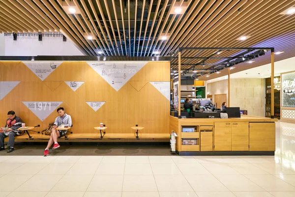 Hong Kong China Fevereiro Circa 2019 Starbucks Coffee Shopping Hong — Fotografia de Stock