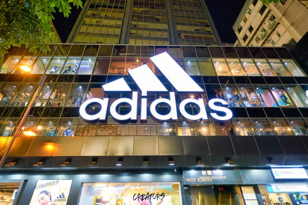 Гонконг Китай Circa January 2019 Экстерьер Магазина Adidas Гонконге — стоковое фото