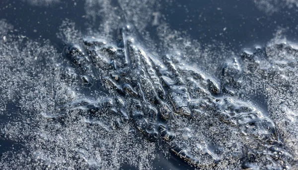 Hielo azul de cerca —  Fotos de Stock