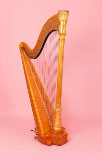 Harpa em um fundo rosa — Fotografia de Stock
