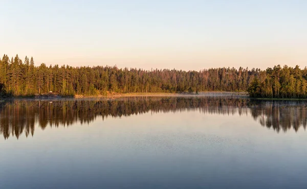 Morning landscape with reflections — Stock Photo, Image