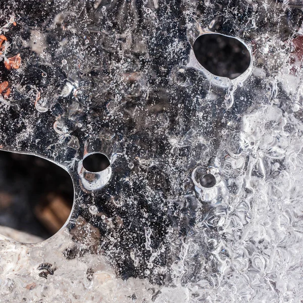 氷のテクスチャのクローズ アップ — ストック写真