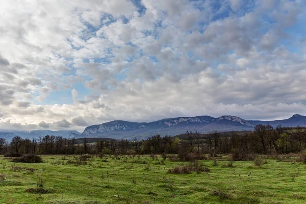 Paysage matinal en Crimée — Photo