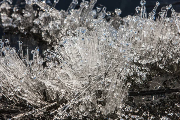 Gelo na primavera closeup — Fotografia de Stock
