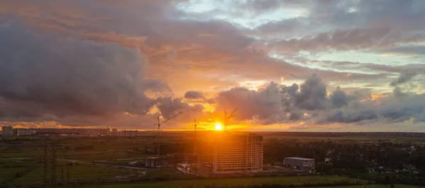 Panorama över solnedgången — Stockfoto