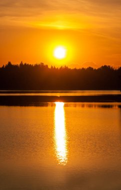 parlak akşam güneşi