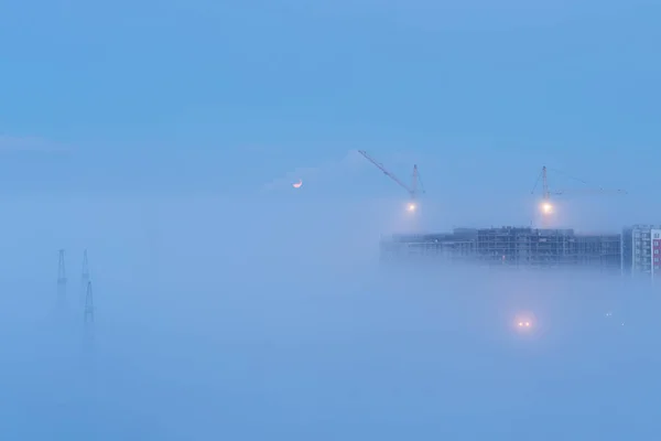 Dense winter fog — Stock Photo, Image