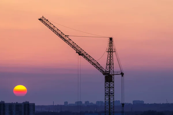 Top of a construction crane — Stock Photo, Image