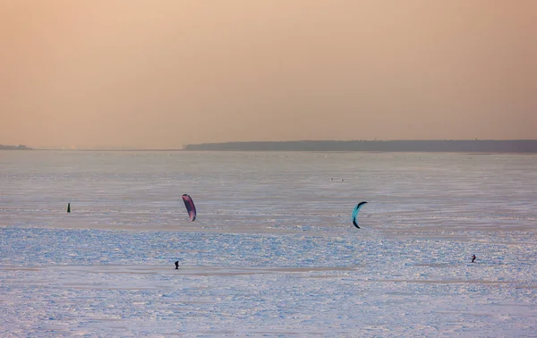 Wintersport op zee — Stockfoto