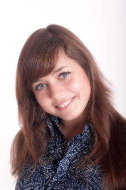 neşeli gülümseyen kız