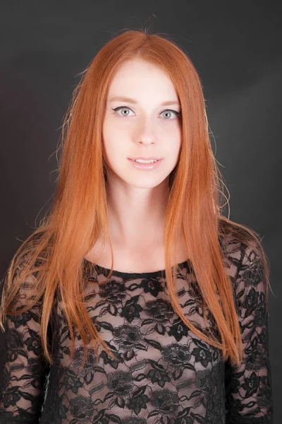 Girl with red hair — Stock Photo, Image