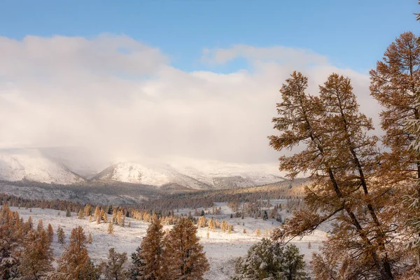Krajina v podzimní hory — Stock fotografie