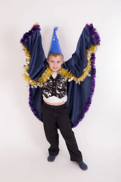 Portrait Boy Wizard Clothes — Stock Photo, Image