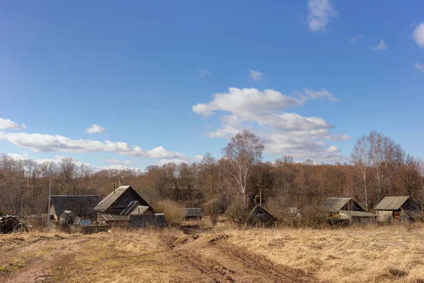 Landschap Het Vroege Voorjaar Een Zonnige Dag — Stockfoto